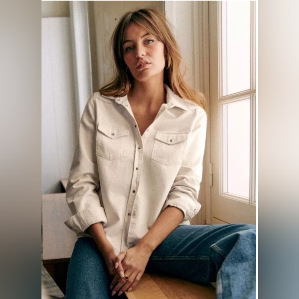 Sezane chemise servanne (Ecru)